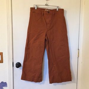 Madewell Emmett Wide-Leg crop pants (hemmed)